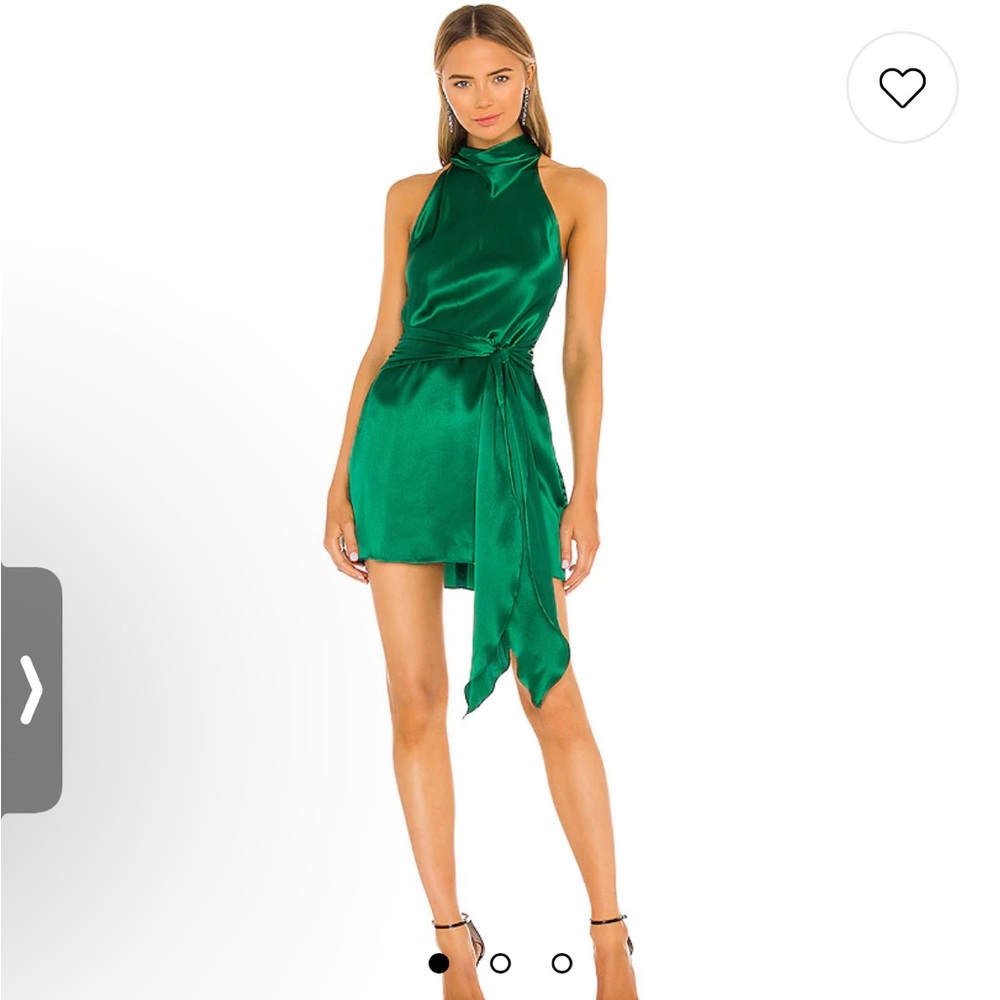 Amanda Uprichard Sandrine dress in dark green